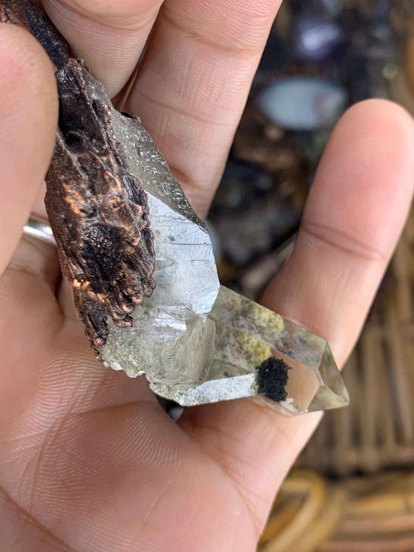 Lodolite included quartz