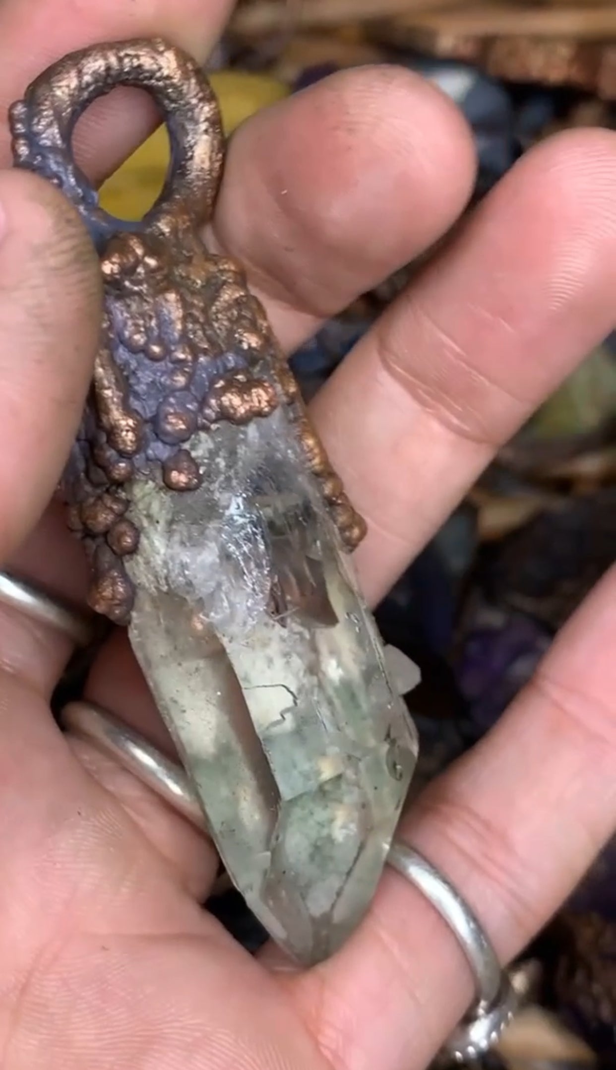 Garden quartz and aquarium