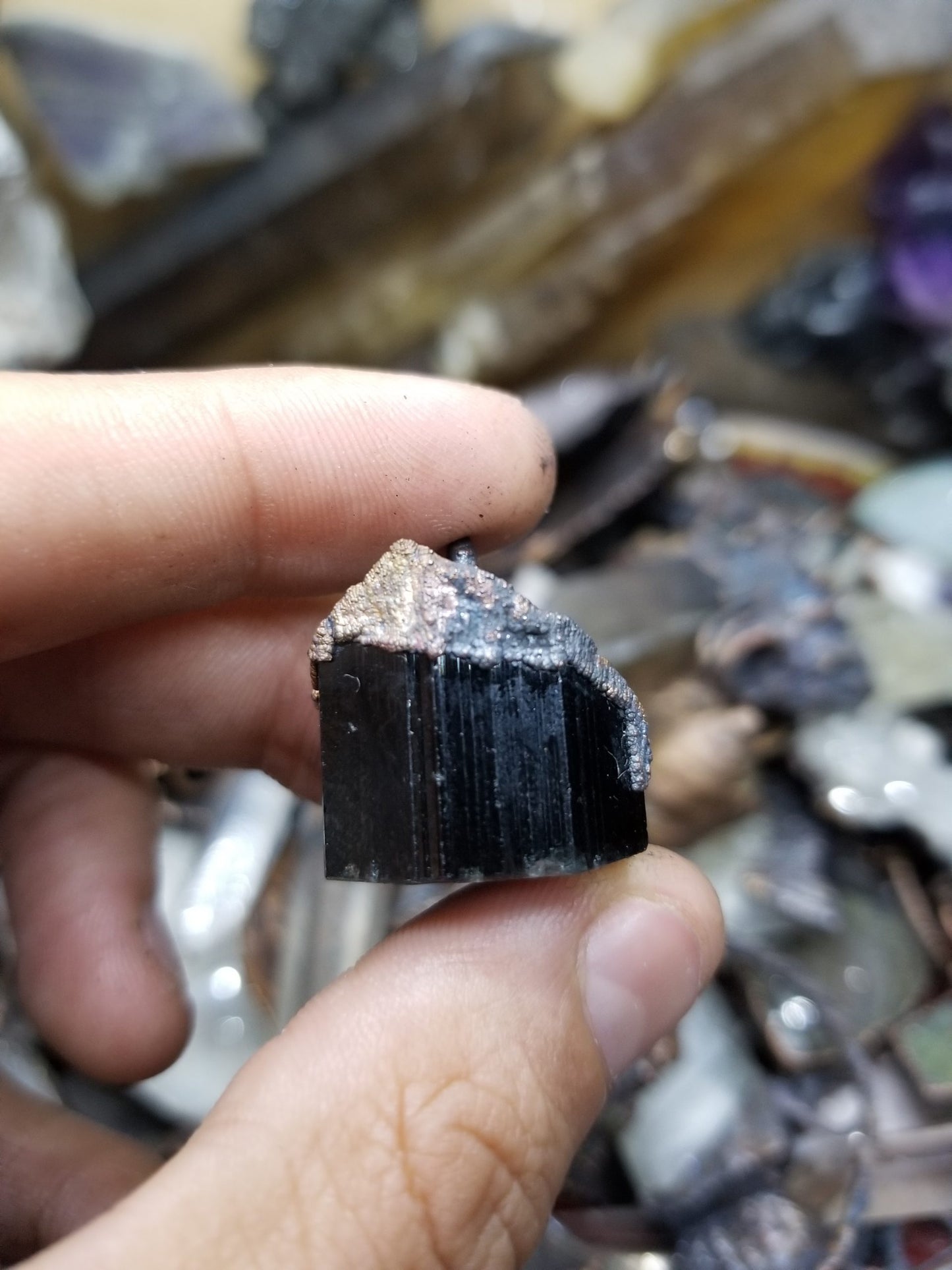 white capped tourmaline