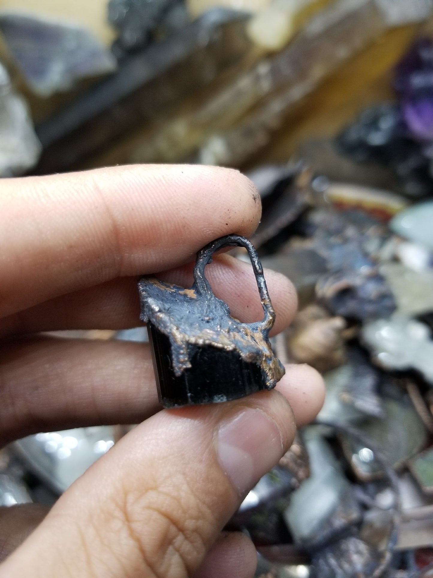 white capped tourmaline