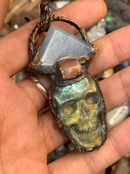 labradorite sunstone and aquamarine