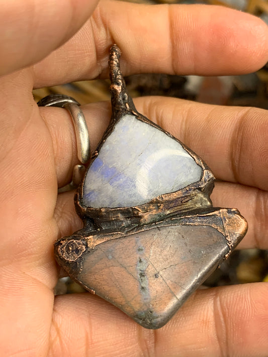 Moonstone and labradorite