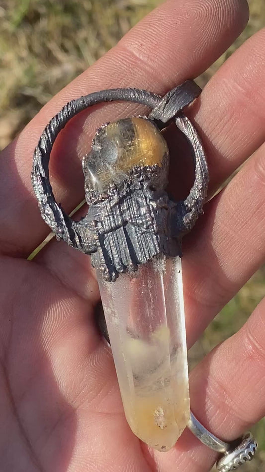 Golden rutilated, Quartz and yellow rabbit hair quartz